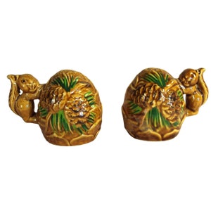 Vintage Squirrels on Pinecones Salt and Pepper Shaker Set