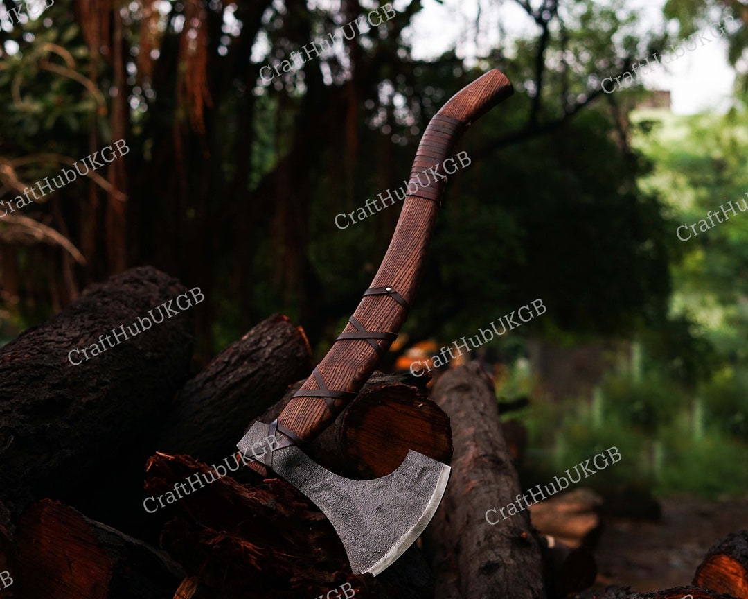 Custom Handmade Viking Axe - Battle Axe Head, Tomahawk Style, Real Steel, Camping & Display, Gift For Men