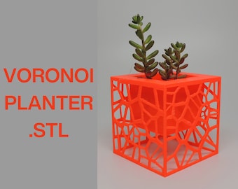 Maceta Voronoi 3D (archivo STL): Decoración moderna para el hogar (descarga digital)
