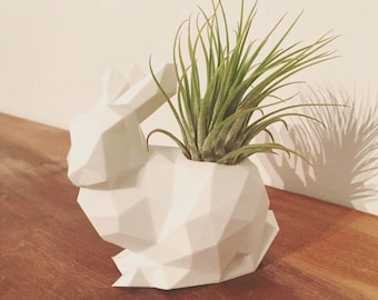 Adorables macetas de conejo impresas en 3D STL: ¡elegantes y personalizables para una decoración del hogar moderna!