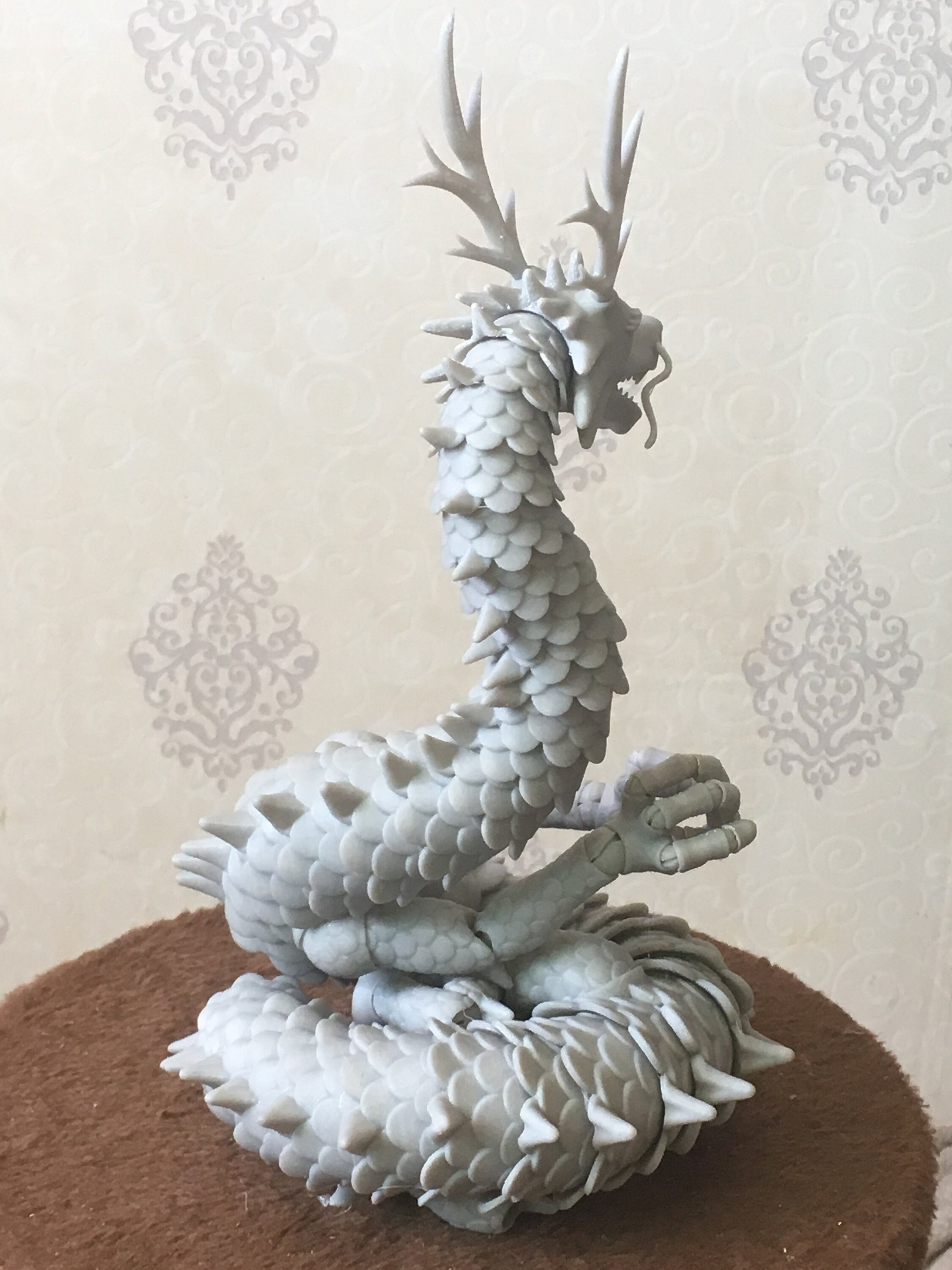 Oriental Dragon Sculpture, 3D Printable STL Files, Articulated Dragon ...