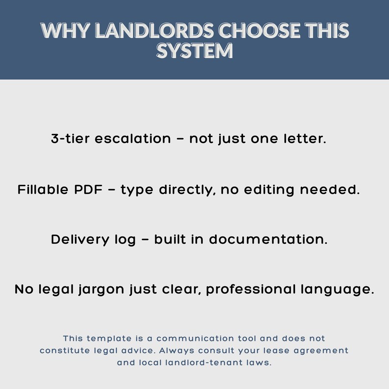 Late Rent Notice System | 3-Tier Escalation Forms (Fillable PDF) image 5