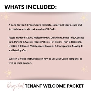 Paquete de bienvenida para inquilinos (rosa) / Guía editable para mudarse a una vivienda de alquiler en Canva (descarga digital) imagen 3