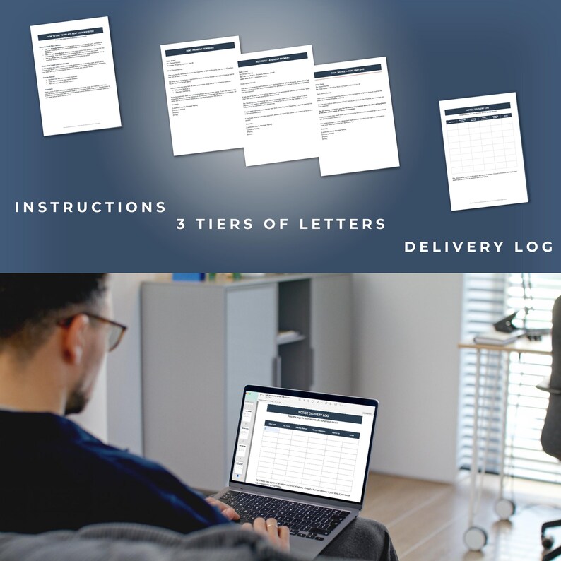 Late Rent Notice System | 3-Tier Escalation Forms (Fillable PDF) image 6
