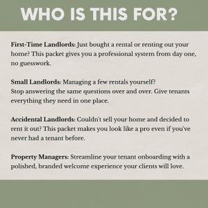 Tenant Willkommenspaket Bundle Grün | Digitale, druckbare Canva Vorlage (A4, US Letter) Bild 12
