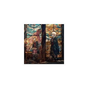 FanFiction | Dramione | Draco Hermione | Stained Glass | Kiss-Cut Vinyl Decal