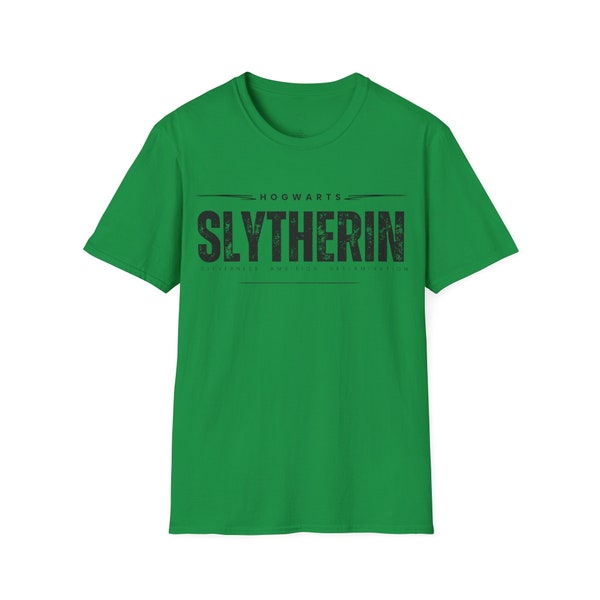 Slytherin House Casual T-Shirt | Novelty Tee | Hogwarts | Custom Back