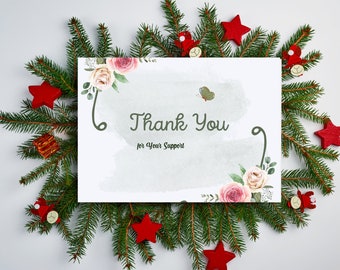 Printable Thank you card Template, Small Business, Editable Thank You