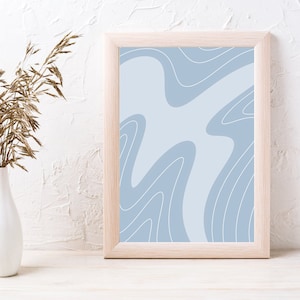 Blauwe Groovy Art Print