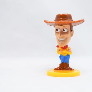 Vintage Woody Toy Story Mini Bobblehead - Retro Disney Pixar Kellogg's Flingor - Ca 7,5 cm Hög