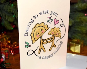 Pittsburgh Pierogi Christmas Card | Winter Holiday Greeting Card with Envelope (4"x6", Blank Inside) | Designed in Pittsburgh, PA