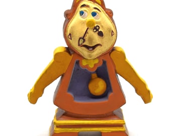 Vintage Cogsworth Skönheten och Odjuret Figur - Retro Disney Leksak