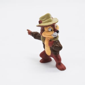 Figura de PVC vintage de Chip y Dale Rescue Rangers (Disney y Kellogg&#39;s, 1991)