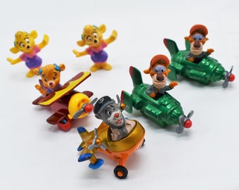 Vintage TaleSpin Diecast and PVC Airplane Toys - McDonald's 1989 Happy Meal Toy Disney Figures