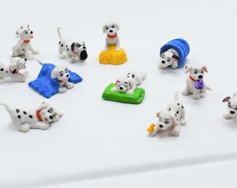 Vintage 101 Dalmatians Figurines - Disney 90s Dalmatian Puppy PVC Figure Toys - (You Pick) Retro