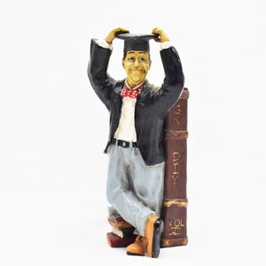 Rare Vintage Laurel & Hardy (Stan Laurel) Ceramic Statue or Book End