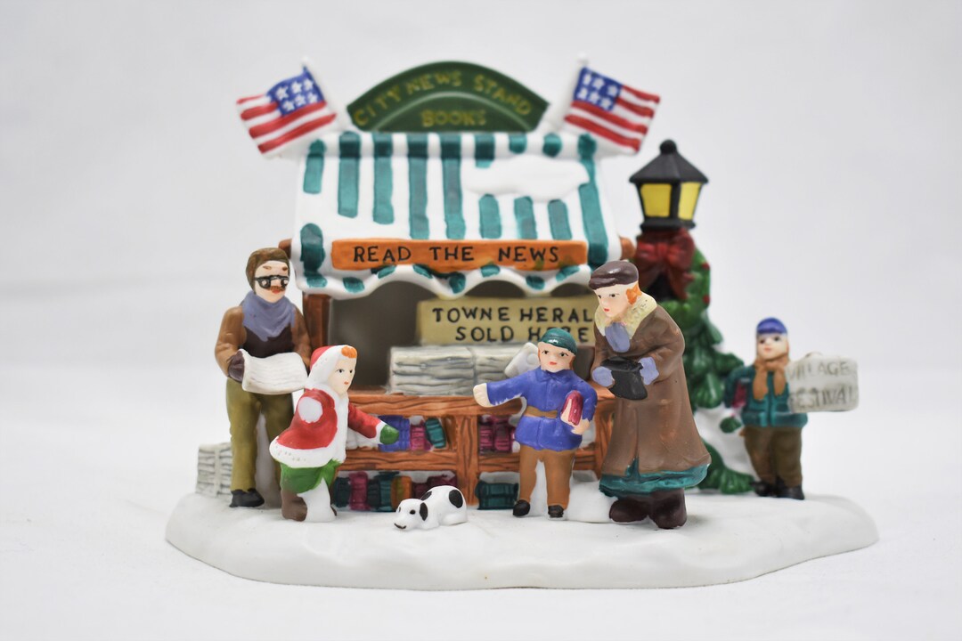 Vintage Santa's Workbench 'news Stand Americana' Christmas Holiday ...