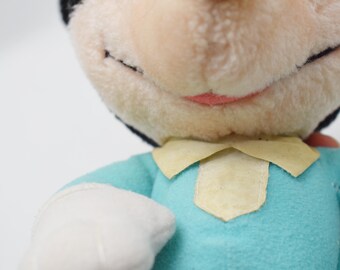 Vintage Baby Mickey Mouse 1980s Plush Stuffed Toy in Sky Blue
