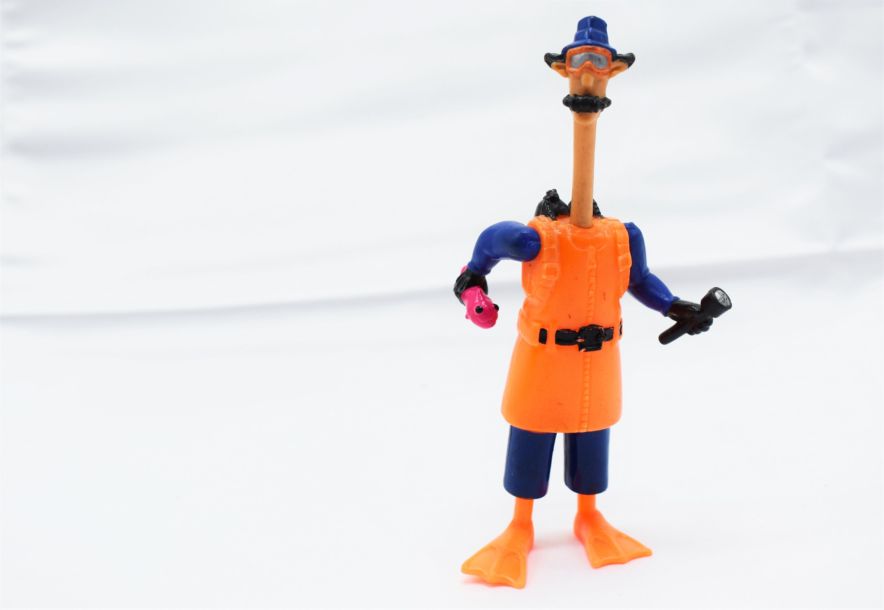Vintage Inspector Gadget Diver Toy (1991) Swimming Snorkeler Scuba with  Stretched Neck and Duck Flipper Feet (Burger King Kids Meal Toy)