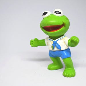 Vintage Baby Kermit Figurine - Muppet Babies Vintage Figure (1986, Muppets, Jim Henson)