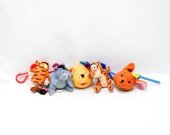 Vintage Winnie-the-Pooh Plush Keychain or Bag Charms - Pick Your Favorite! (Disney Y2K, c. 2000)
