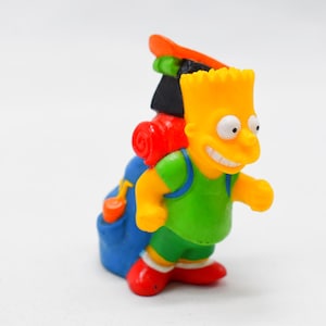 Vintage Bart Simpson Camping Figurine - Retro 90s Backpacking Toy (The Simpsons, 1990)