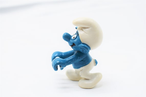 Vintage Smurfs 1981 Lawnmower Figure (missing Lawnmower) - 1980s