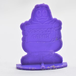 Vintage Grimace Playing Piece - Rare c. 1980s-1990s Team McDonald&#39;s McDonaldland &quot;Perfect Game&quot; Plastic Figure