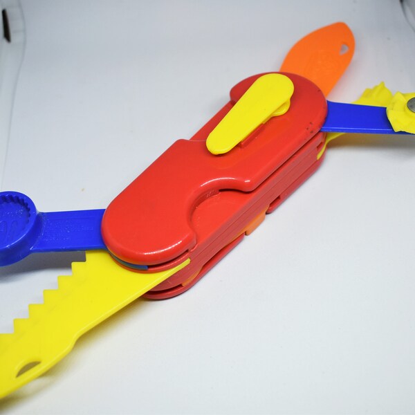 Play-Doh Multi-Tool Swiss Army Knife Vintage 1987 Toy (Red Version)