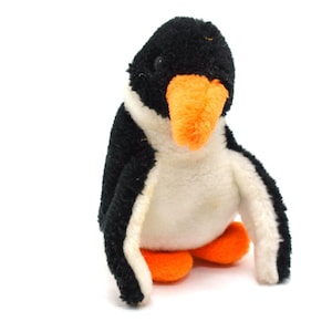 Vintage Penguin Plush Stuffed Animal - Retro c. 1980s Kamar, Korea