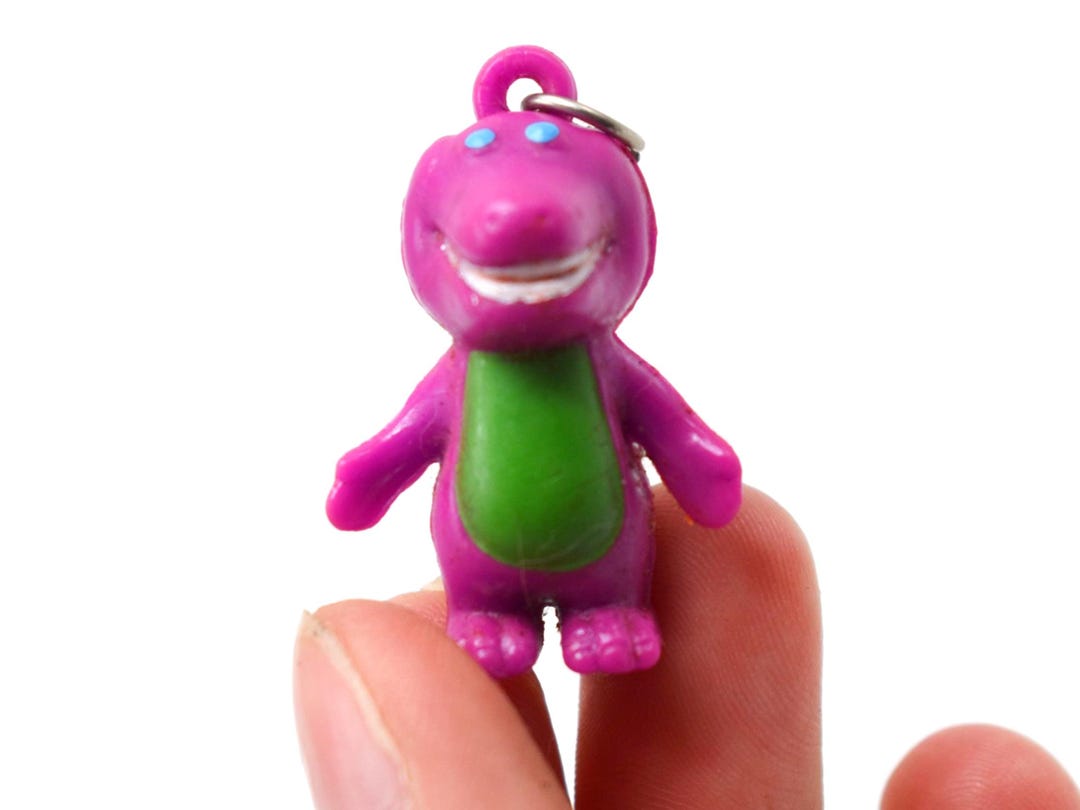 Vintage Barney Miniature Figurine Charm for Necklace or Keychain - Etsy
