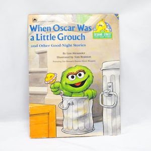 Vintage Sesamstraße Kinderbuch - Als Oscar ein kleiner Grouch war und andere Gute-Nacht-Geschichten (1989, Softcover)