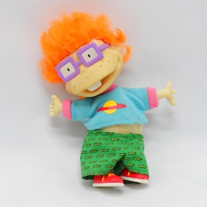 Vintage Chuckie Finster Rugrats Plush - 1990s Nickelodeon Retro Doll Figurine