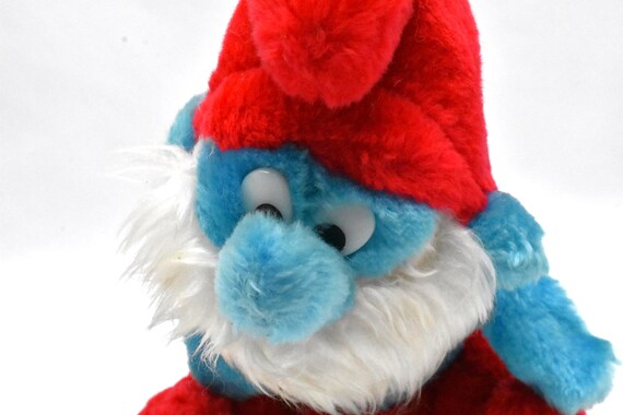 Vintage Papa Smurf Plush (1981 PEYO Wallace & Berrie Smurfs