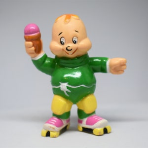 Alvin and the Chipmunks Theodore Rollerskating Ice Cream Vintage 1983 PVC Toy Figure (2.5&quot;)