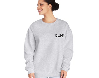Sweat-shirt de course, sweat-shirt de course minimaliste, col rond de course, cadeau de coureur, cadeau de marathon, vêtements de course, chemise de marathon, sweat à capuche de coureur