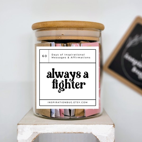 Cancer Gifts, 60 Messages and Affirmations, Cancer Fighter, Cancer Support, Breast Cancer, Cancer Care Package Box, Cancer Motivational Jar