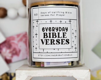 Scripture Jar, Uplifting Bible Verse Cards, Bible Verses For Everyday, Christian Gift, Prayer cards, God's Encouraging Word, Scripture Jar