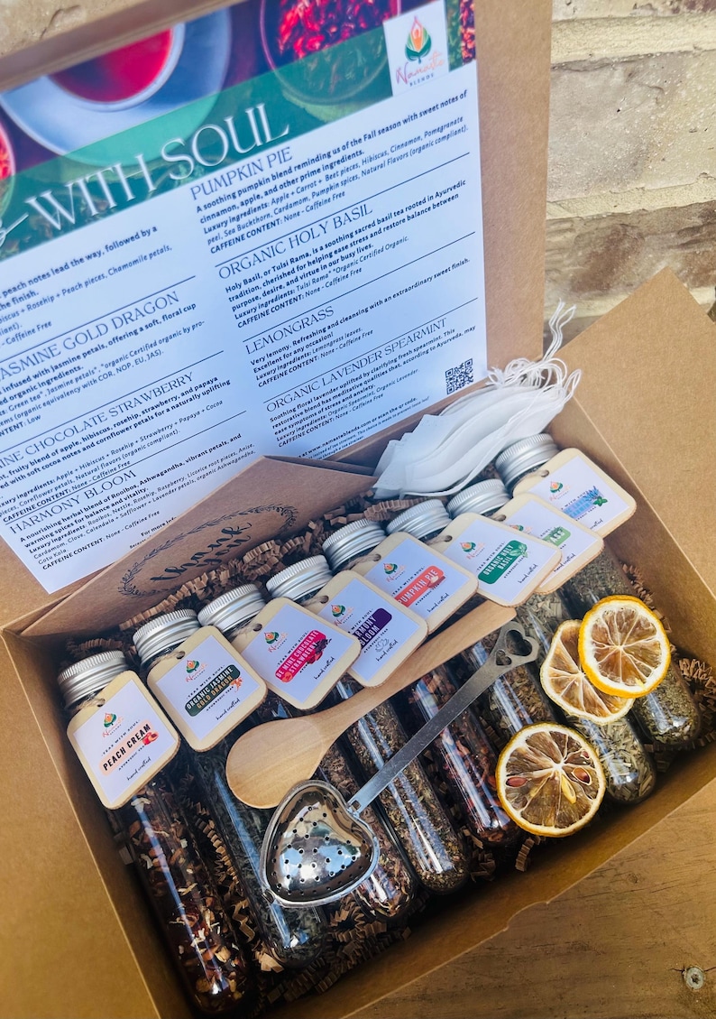 Loose Leaf Tea Gift Box Tea Gift Set Tea Box Loose Tea Sampler Tea Gift Gourmet Tea Gift Herbal Tea Gift Box Artisan Tea Gift Assortment Box