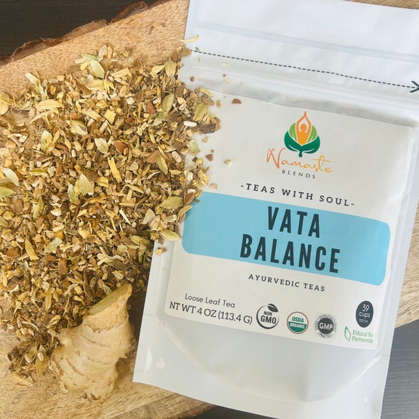 Vata Dosha Tea for Vata Dosha Organic Calming Vata Calm Tea Relaxing Tea Digest Detox Tea Stress Relief Relaxation Herbal Loose Leaf Tea