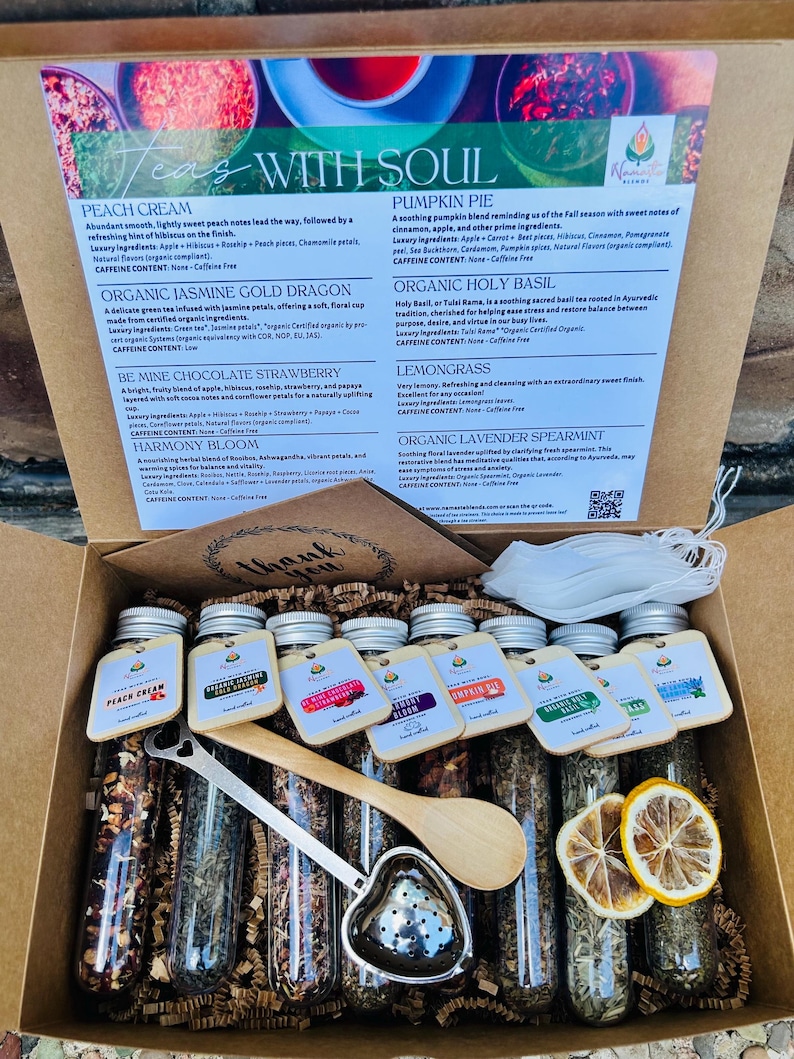 Loose Leaf Tea Gift Box Tea Gift Set Tea Box Loose Tea Sampler Tea Gift Gourmet Tea Gift Herbal Tea Gift Box Artisan Tea Gift Assortment Box