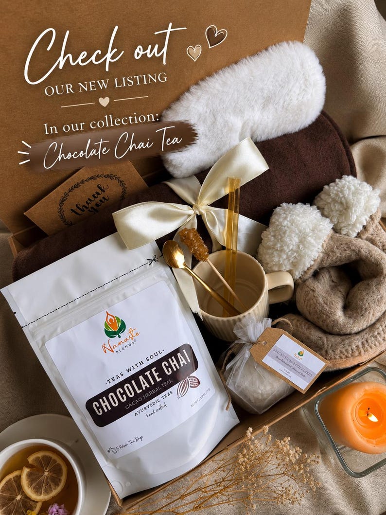 Luxury Tea Gift Box, Herbal Tea Gift Set, Self Care Gift Box, Spa Gift Basket, Relaxation Gift, Wellness Gift, Loose Leaf Tea, Tea Lover Gift, Cozy Gift Box, Ayurvedic Tea, Organic Herbal Tea, Mother’s Day Gift, Birthday Gift for Her, Thinking of You Gift, Get Well Soon Gift, Bridesmaid Gift, Christmas Gift, Tea Ritual, Mindful Living, Handmade Tea, Namaste Blends, Artisan Tea, Gift for Women, Relaxation Box, Care Package, Premium Tea Collection