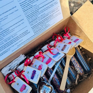 Valentine Sampler Gift Box Tea Gift Set Tea Box Sampler Tea Gift Gourmet Tea Gift Herbal Tea Gift Box Artisan Tea Gift Assortment Box