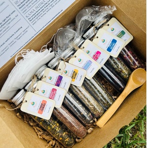 Artisan Tea Sampler Gift Box: Loose Leaf Herbal Tea Assortment