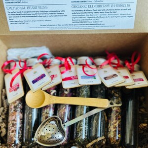 Valentine Sampler Gift Box Tea Gift Set Tea Box Sampler Tea Gift Gourmet Tea Gift Herbal Tea Gift Box Artisan Tea Gift Assortment Box