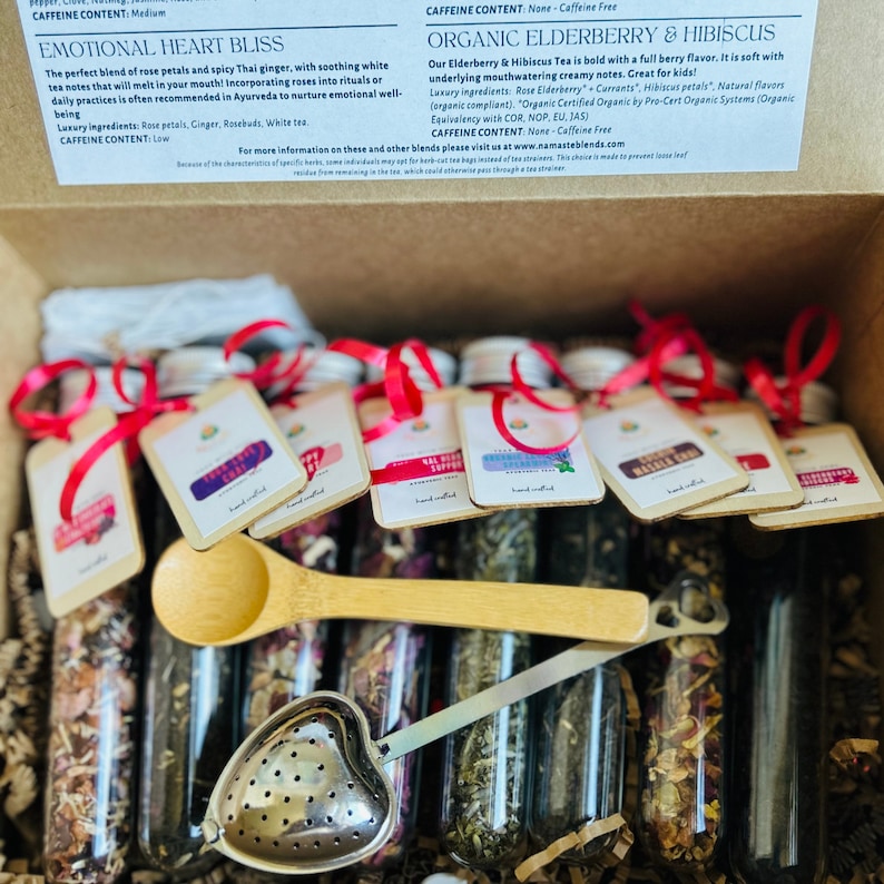 Valentine Sampler Gift Box Tea Gift Set Tea Box Sampler Tea Gift Gourmet Tea Gift Herbal Tea Gift Box Artisan Tea Gift Assortment Box