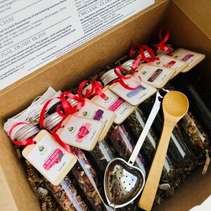 Valentine Sampler Gift Box Tea Gift Set Tea Box Sampler Tea Gift Gourmet Tea Gift Herbal Tea Gift Box Artisan Tea Gift Assortment Box