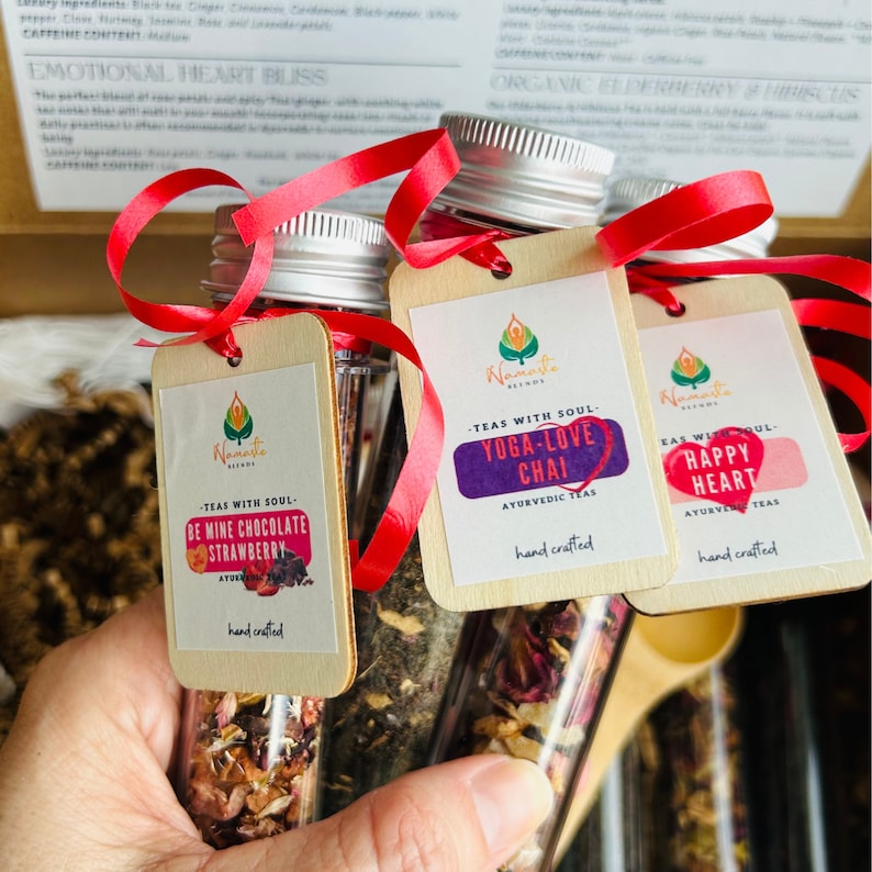 Valentine Sampler Gift Box Tea Gift Set Tea Box Sampler Tea Gift Gourmet Tea Gift Herbal Tea Gift Box Artisan Tea Gift Assortment Box Christmas gift Box