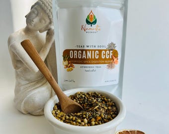 Organic Herbal Tea Loose Leaf Herbal Tea CCF Tea Ginger Turmeric Tea Digestive Tea Caffeine Free After Meal Tea  Gift Wellness Tea