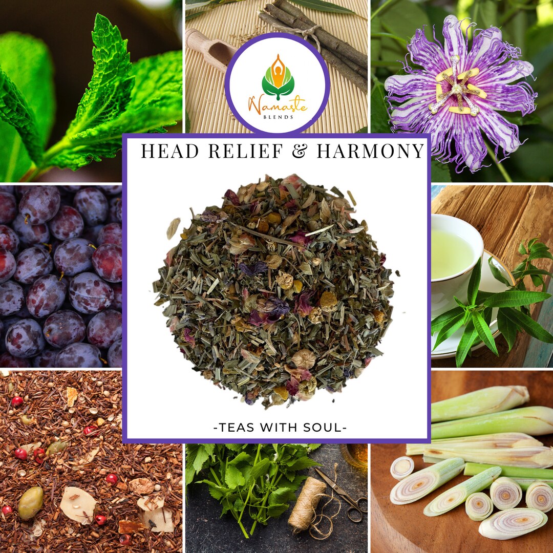 Head Support Tea Head Relief Herbal Tea Headache Relief Etsy